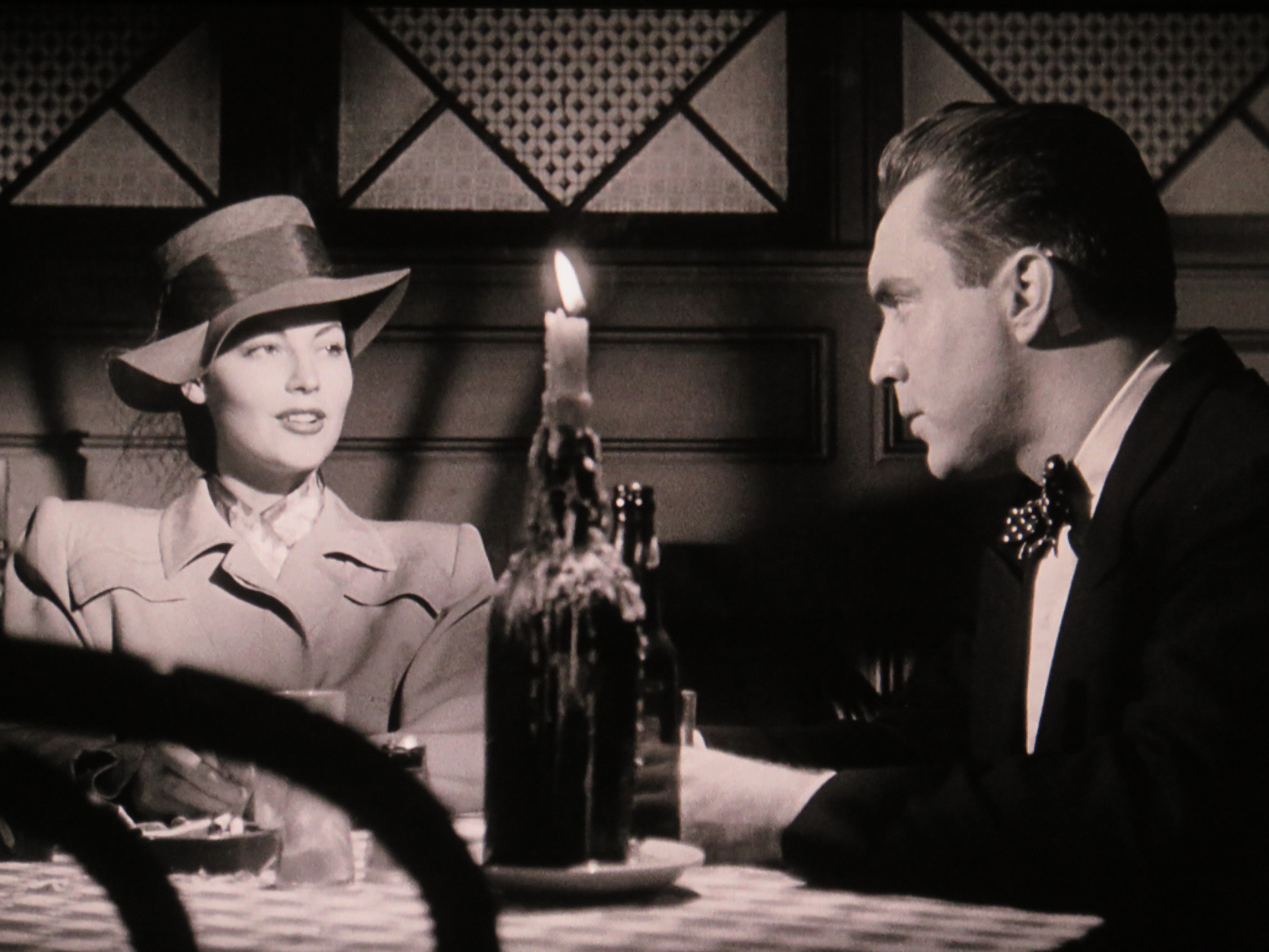 O’Brien questioning his murdered client’s one-time lover (Ava Gardner) in T...