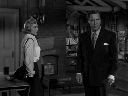 O'Brien with Lizabeth Scott in TWO OF A KIND (1951)